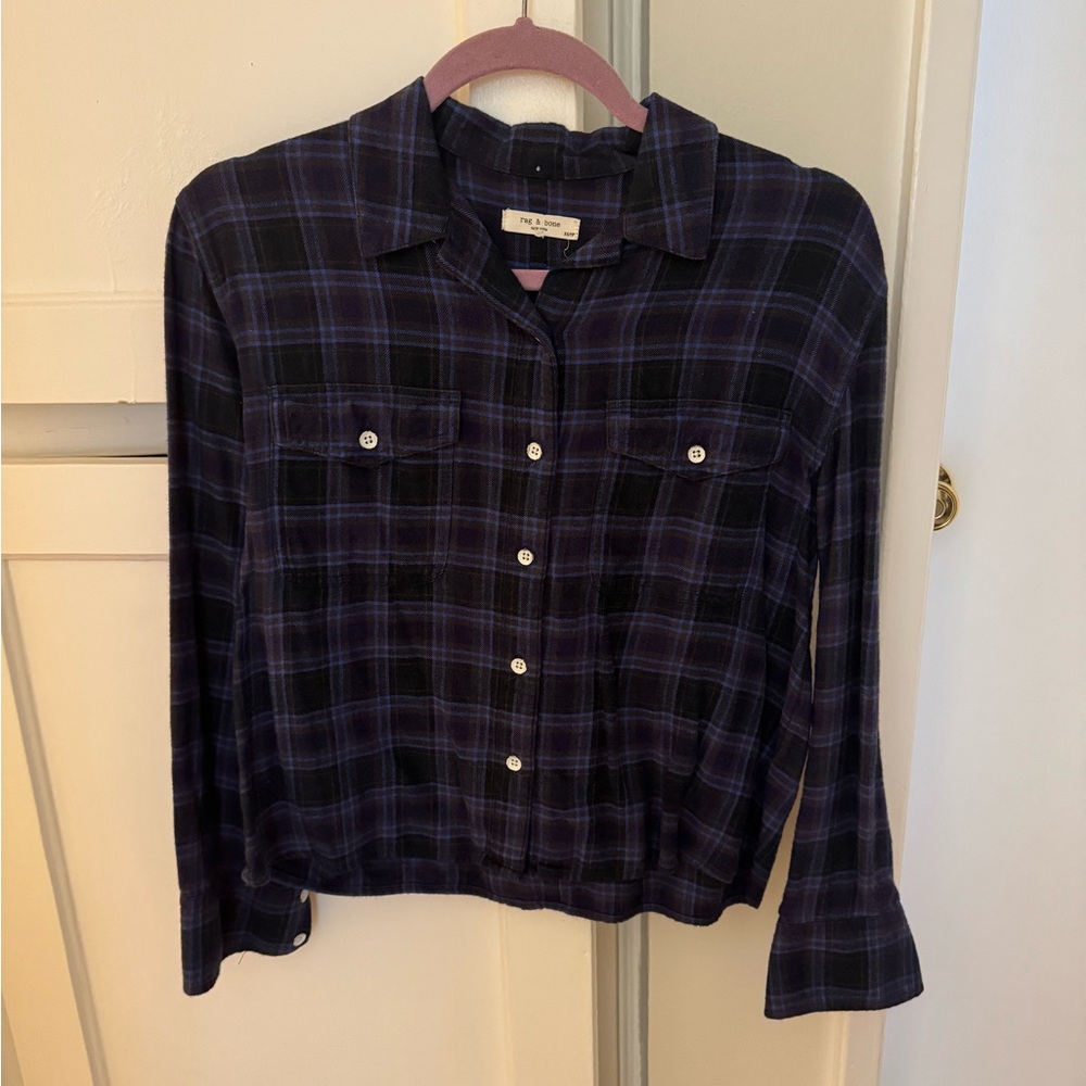 Rag & Bone Plaid Button-Up Shirt XS